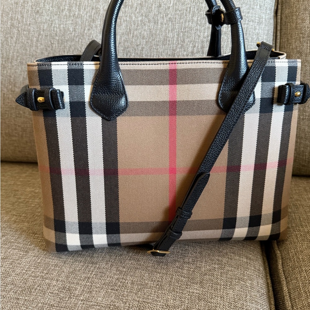 Burberry House Check Canvas Banner Tote AUTHENTIC